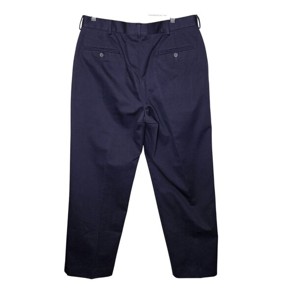 Lands End Traditional‎ Fit Mens Navy Dress Pants Size 33 Work Interview Casual - Picture 2 of 11